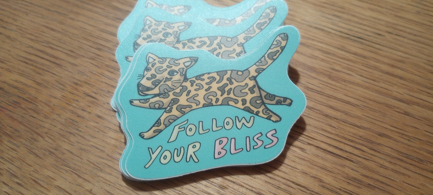 Follow your bliss sticker