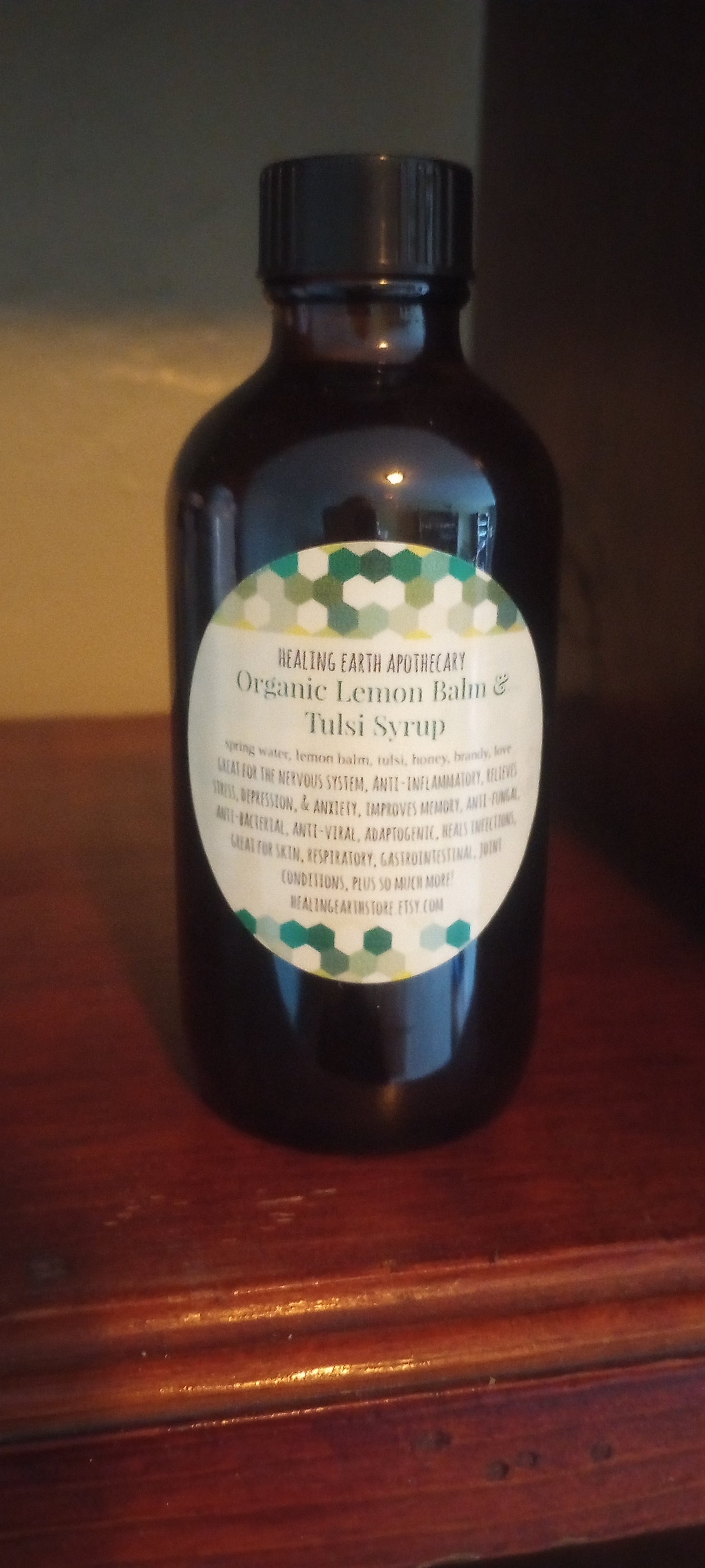 Organic Lemon Balm Tulsi Syrup