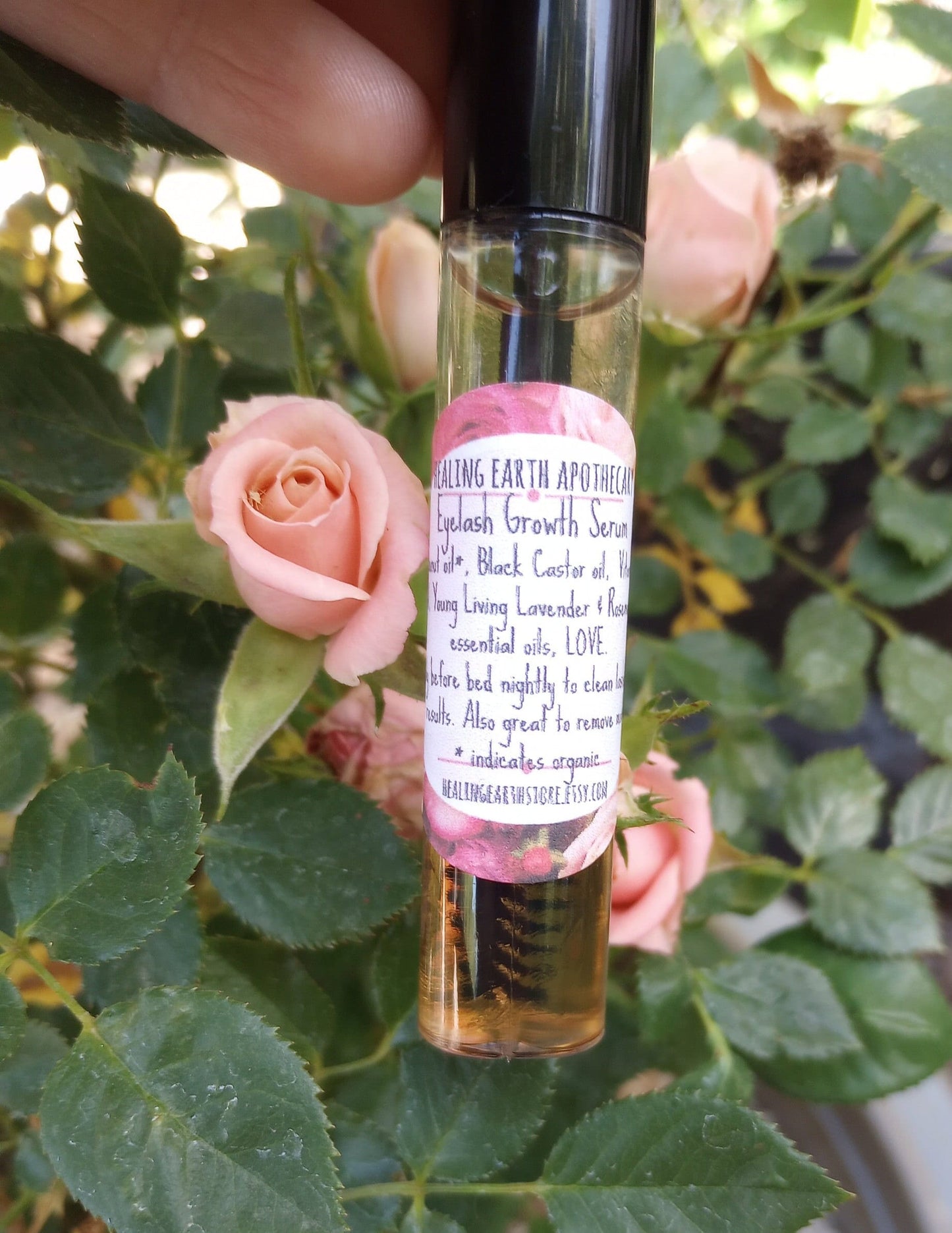 Organic eyelash and brow growth serum