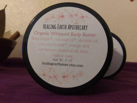 Organic whipped body butter