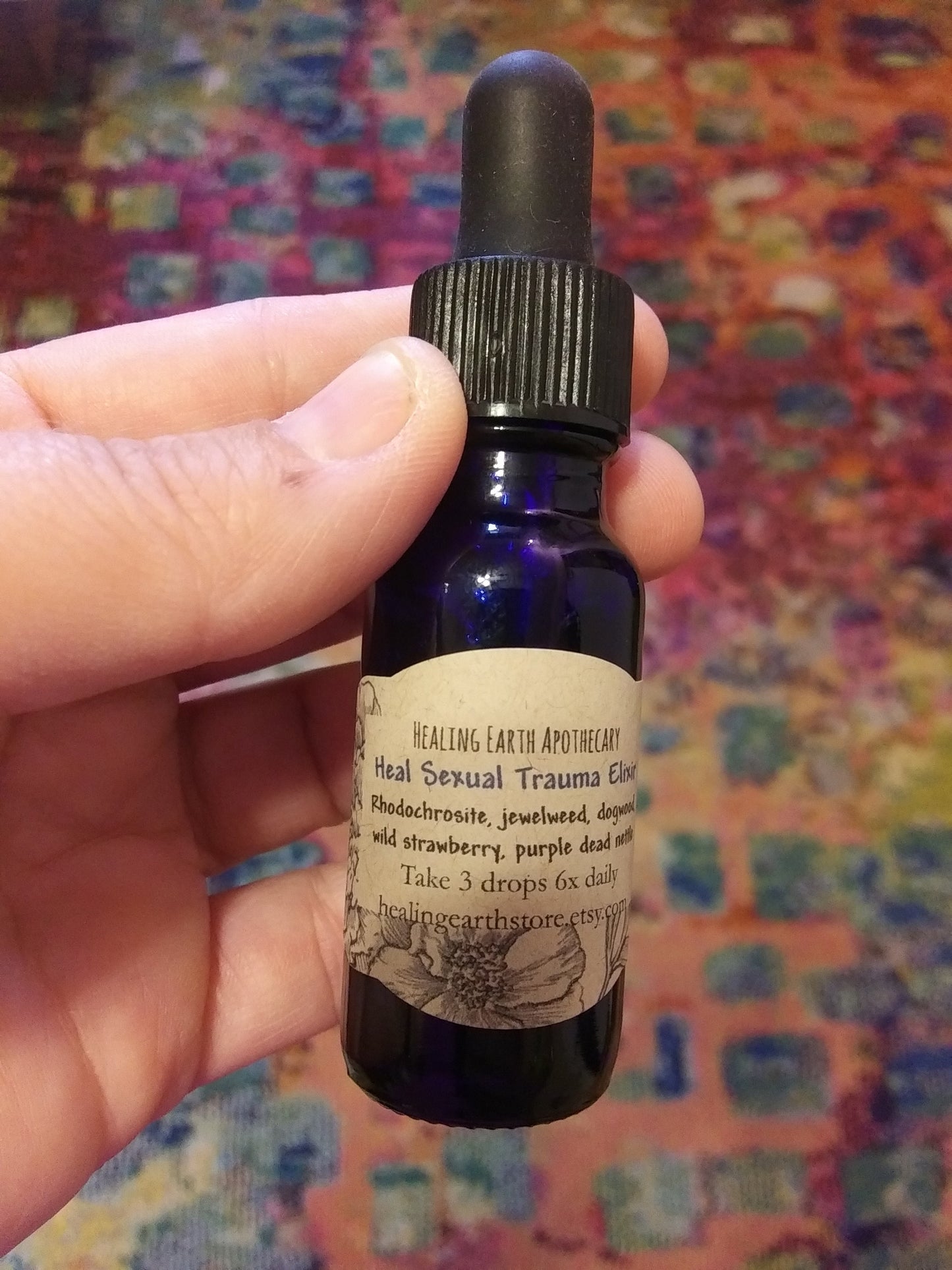 Heal Sexual Trauma Elixir (Rhodochrosite, jewelweed, dogwood, wild strawberry, purple dead nettle)