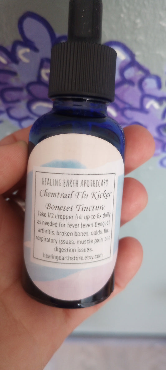 Organic Chemtrail Flu Kicker (Boneset Tincture)