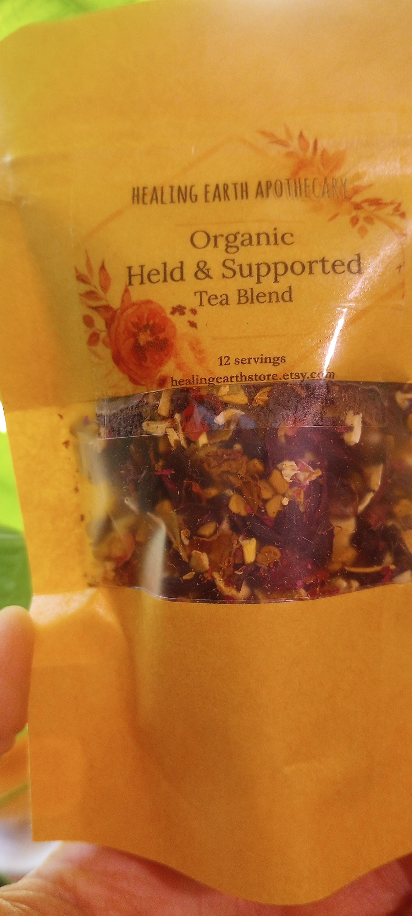 Organic Held & Supported women's loose leaf tea blend