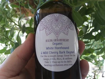 Organic White Horehound & Wild Cherry Bark Oxymel